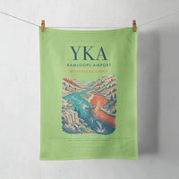 Thumbnail for Kamloops Airport (YKA) design on light green towel