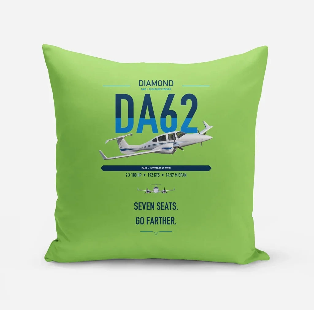 Diamond DA62 design on light green pillow