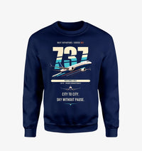Thumbnail for Boeing 737 MAX 8 design on navy blue sweatshirt