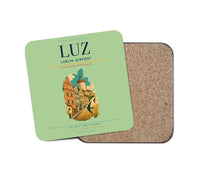Thumbnail for Lublin Airport (LUZ) design on light green 1 piece coaster