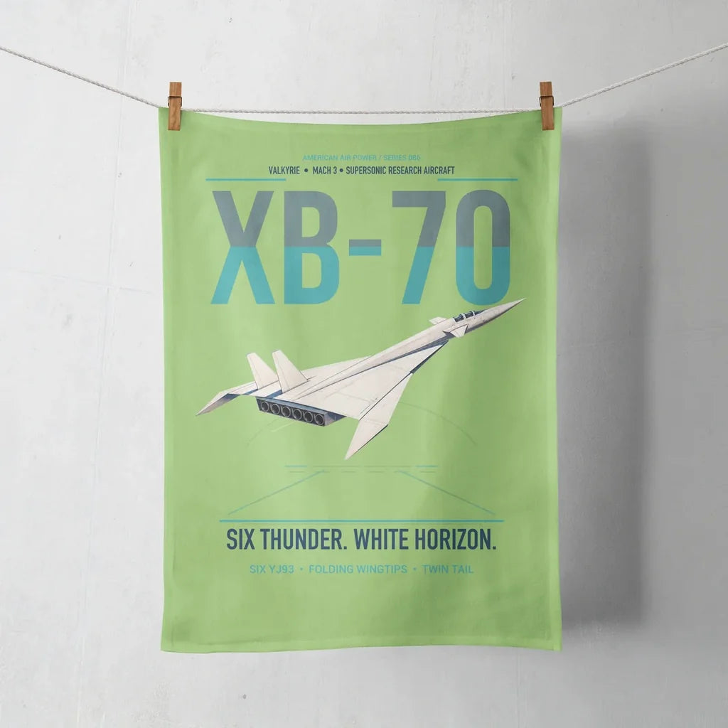 XB-70A Valkyrie design on light green towel