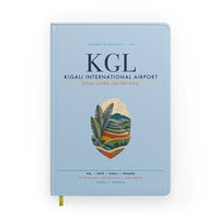 Thumbnail for Kigali International Airport (KGL) design on light blue notebook