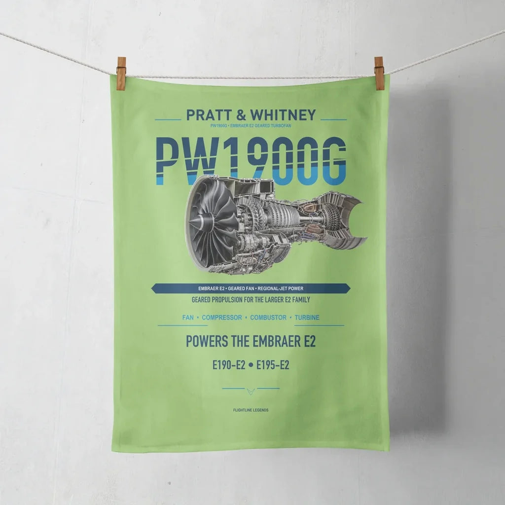 PW1900G design on light green towel