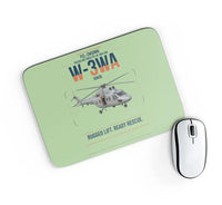 Thumbnail for PZL-Świdnik W-3WA Sokół design on light green rectangle mouse pad