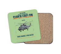 Thumbnail for Sud Aviation SA 321G Super Frelon design on light green 1 piece coaster
