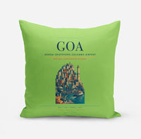 Thumbnail for Genoa Cristoforo Colombo Airport (GOA) design on light green pillow