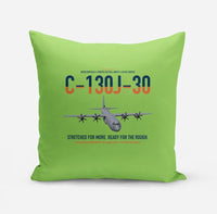 Thumbnail for C-130J-30 Super Hercules design on light green pillow