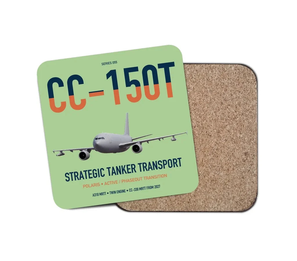 Airbus CC-150T Polaris design on light green 1 piece coaster