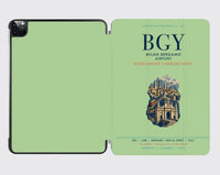 Thumbnail for Milan Bergamo Airport (BGY) design on light green ipad tablet case