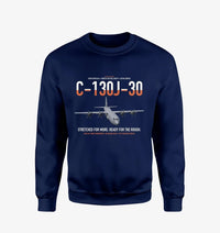 Thumbnail for C-130J-30 Super Hercules design on navy blue sweatshirt