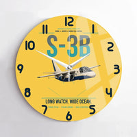 Thumbnail for S-3B Viking design on yellow no frame wall clock