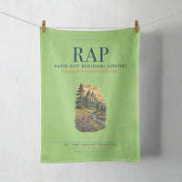 Thumbnail for Rapid City Regional Airport (RAP) design on light green towel