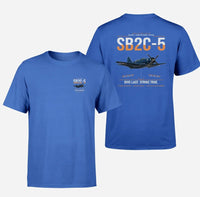 Thumbnail for SB2C-5 Helldiver design on blue double-side t-shirt, double-side print
