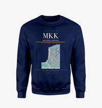 Thumbnail for Molokai Airport (MKK) design on navy blue sweatshirt