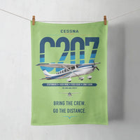 Thumbnail for Cessna T207A Stationair 8 design on light green towel