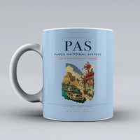 Thumbnail for Paros National Airport (PAS) airport code design on light blue ceramic mug