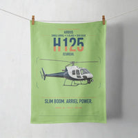 Thumbnail for Airbus H125 design on light green towel