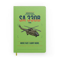 Thumbnail for Aérospatiale SA 330B Puma design on light green notebook
