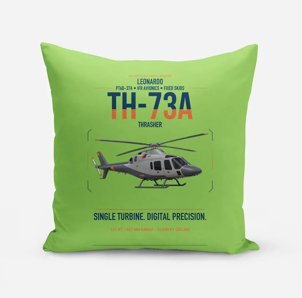 Leonardo TH-73A Thrasher design on light green pillow