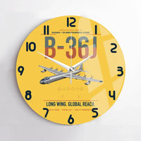 Thumbnail for B-36J Peacemaker design on yellow no frame wall clock