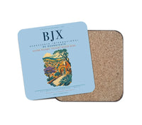 Thumbnail for Aeropuerto Internacional de Guanajuato (BJX) design on light blue 1 piece coaster