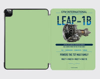 Thumbnail for CFM LEAP-1B design on light green ipad tablet case