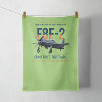 Thumbnail for F8F-2 Bearcat Climb First Fight Hard design on light green towel