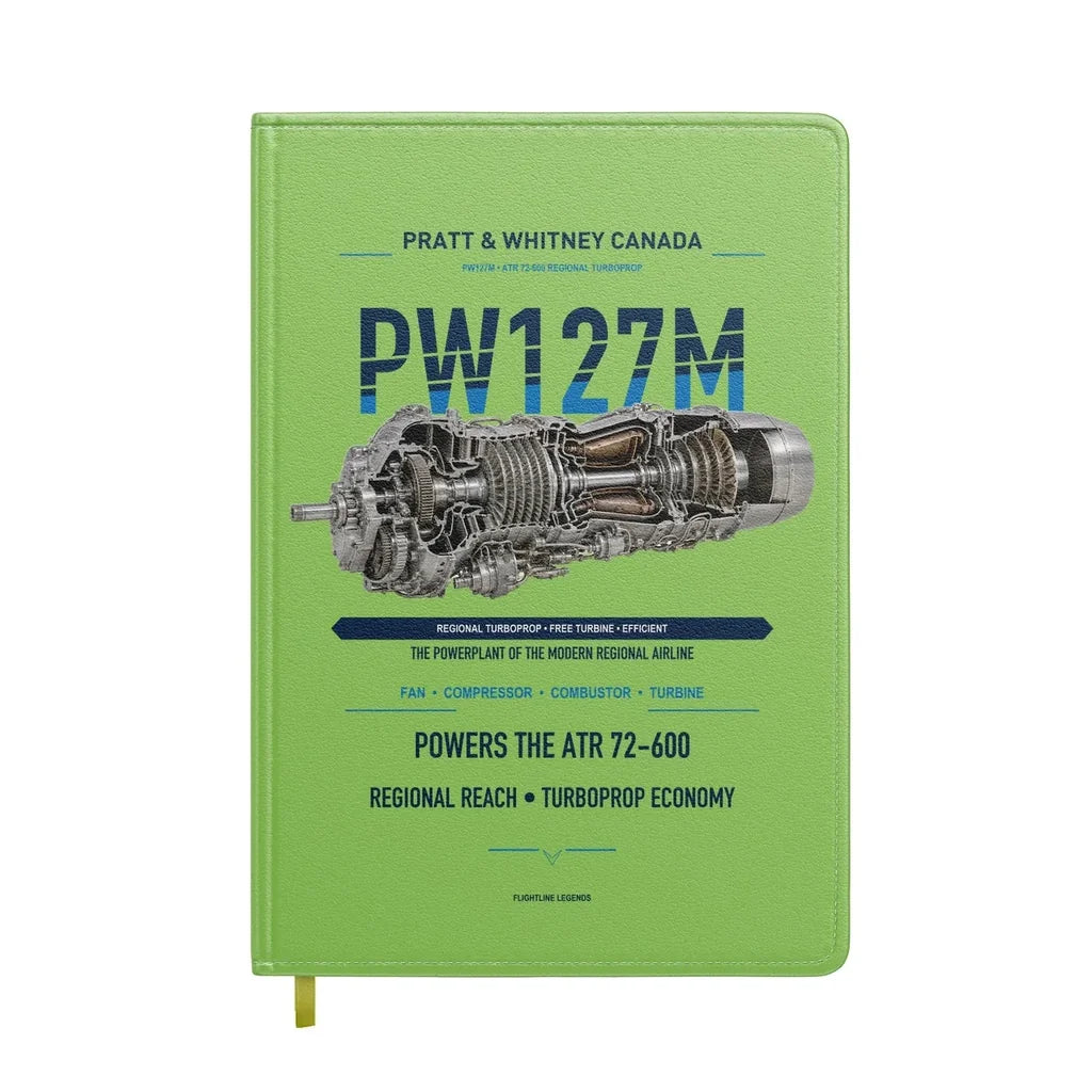 PW127M design on light green notebook