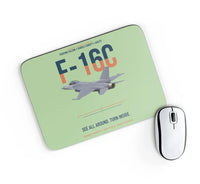 Thumbnail for F-16C Fighting Falcon See All Around Turn Inside design on light green rectangle mouse pad