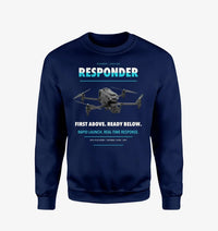 Thumbnail for BRINC Responder design on navy blue sweatshirt