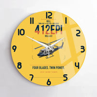 Thumbnail for Bell 412EPI design on yellow no frame wall clock