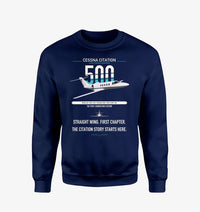 Thumbnail for Cessna Citation 500 - Citation I design on navy blue sweatshirt