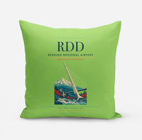 Thumbnail for Redding Regional Airport (RDD) design on light green pillow