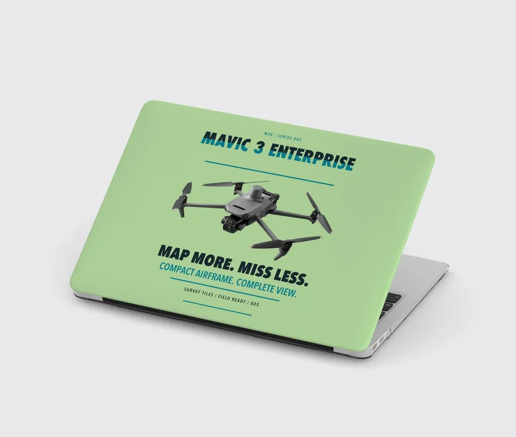 DJI Mavic 3 Enterprise design on light green MacBook case
