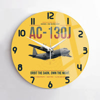 Thumbnail for AC-130J Ghostrider design on yellow no frame wall clock