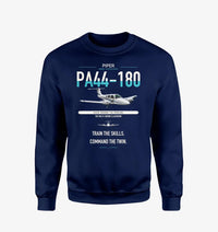 Thumbnail for Piper PA-44-180 Seminole design on navy blue sweatshirt