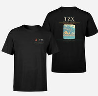 Thumbnail for Trabzon Airport (TZX) design printed on black double-side t-shirt