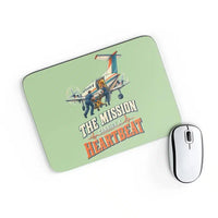 Thumbnail for The Mission Carries A Heartbeat design on light green rectangle mouse pad