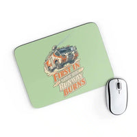 Thumbnail for First In When The Runway Burns design on light green rectangle mouse pad