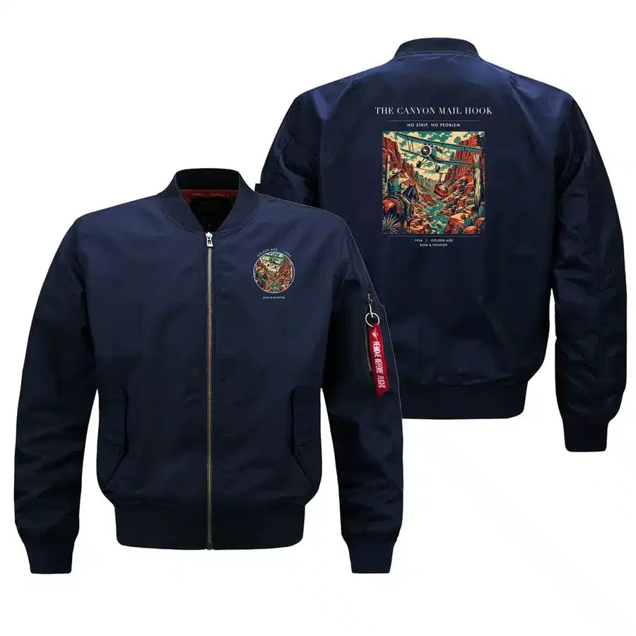 VINTAGE G4285 - The Canyon Mail Hook - Bomber Jacket design on blue