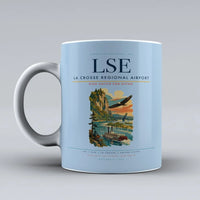 Thumbnail for La Crosse Regional Airport (LSE) airport code design on light blue ceramic mug