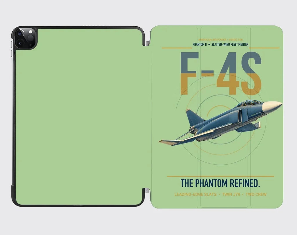 F-4S Phantom II design on light green ipad tablet case