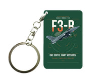 Thumbnail for Dassault Rafale C — F3-R standard design on dark green designed key chain, double-side print