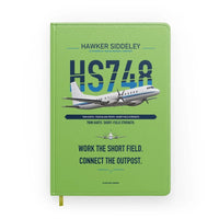 Thumbnail for Hawker Siddeley HS 748 Series 2A design on light green notebook