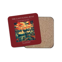 Thumbnail for The Last Flying Boat - Designed Coasters design on dark red 1-piece