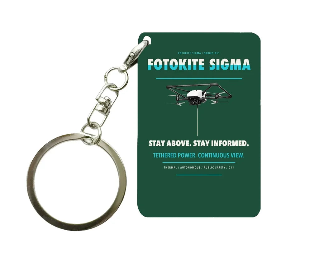 Fotokite Sigma Key Chain design on dark green key chain