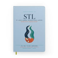 Thumbnail for St. Louis Lambert International Airport (STL) design on light blue notebook
