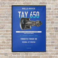 Thumbnail for TAY 650 vertical canvas print - framed - blue background
