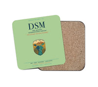 Thumbnail for Des Moines International Airport (DSM) design on light green 1 piece coaster