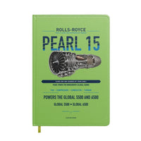 Thumbnail for PEARL 15 design on light green notebook
